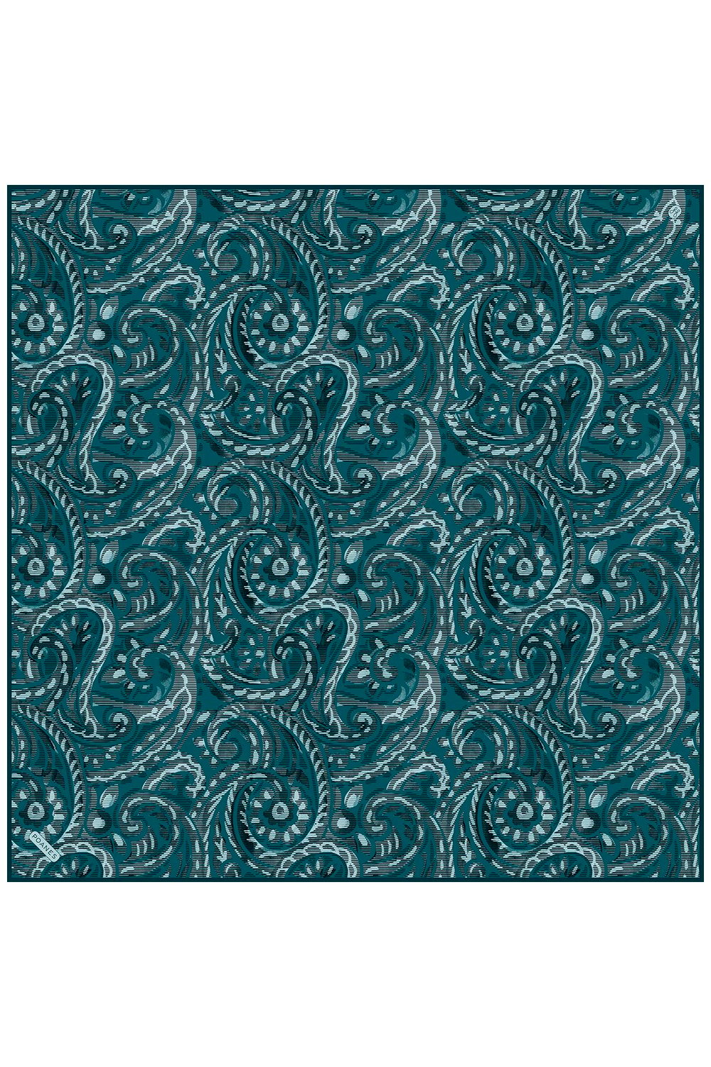 Paisley Dalgası Desenli Twill İpek Eşarp
