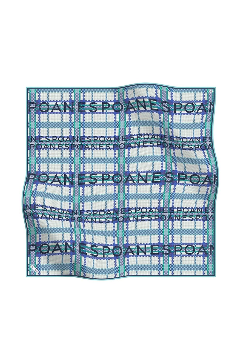 POANES EKOSE DESENLİ TWILL İPEK EŞARP