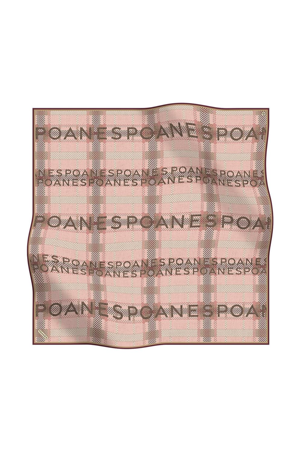 POANES EKOSE DESENLİ TWILL İPEK EŞARP