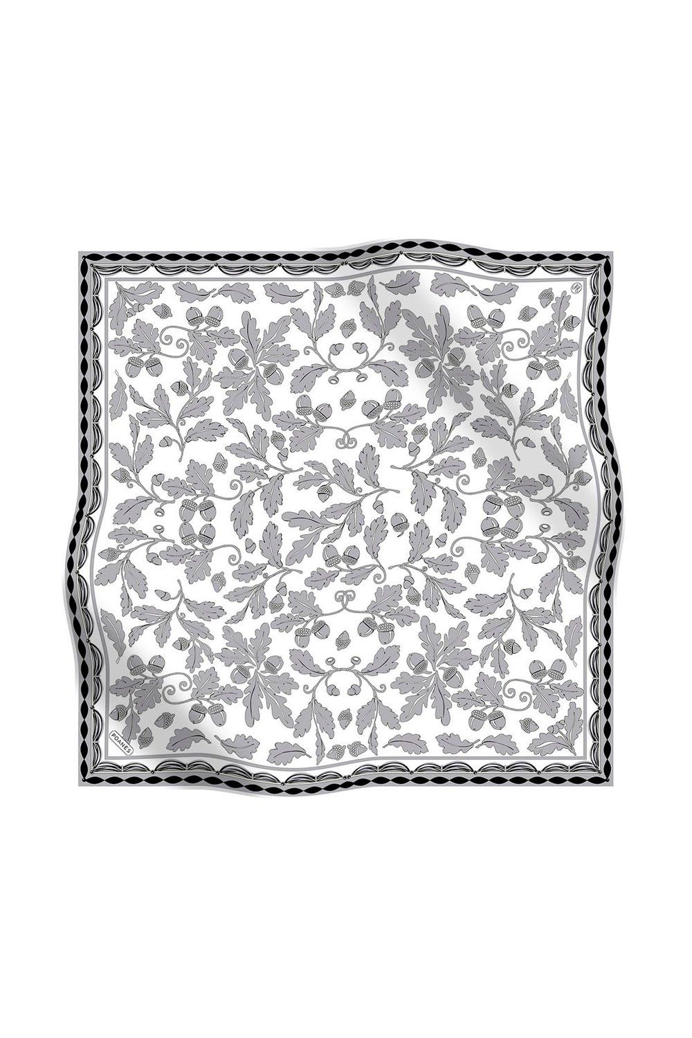 YAPRAK DESENLİ TWILL İPEK EŞARP