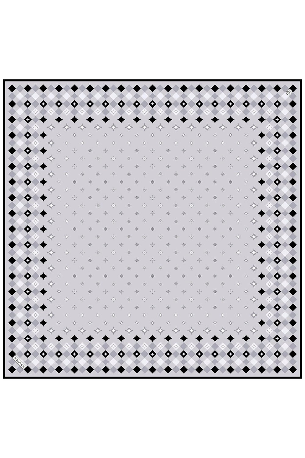 Yıldız Desenli Twill İpek Eşarp