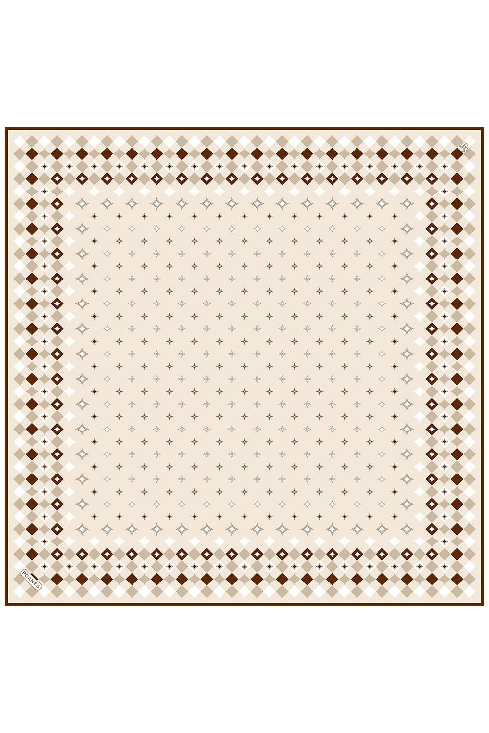Yıldız Desenli Twill İpek Eşarp