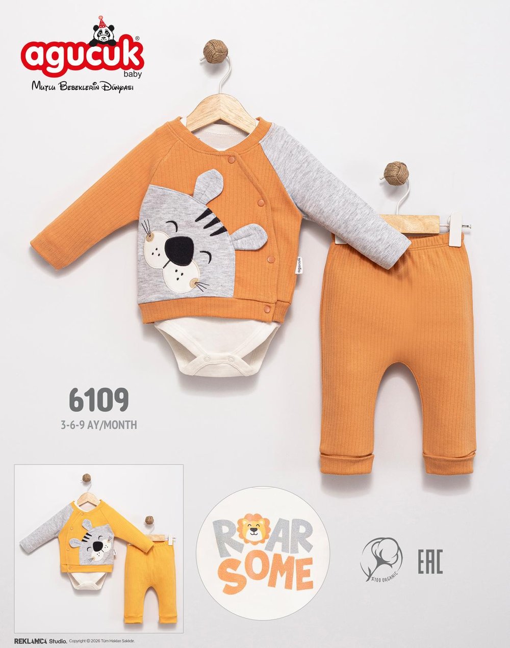 TIGER NAKIŞLI 3'LÜ TAKIM