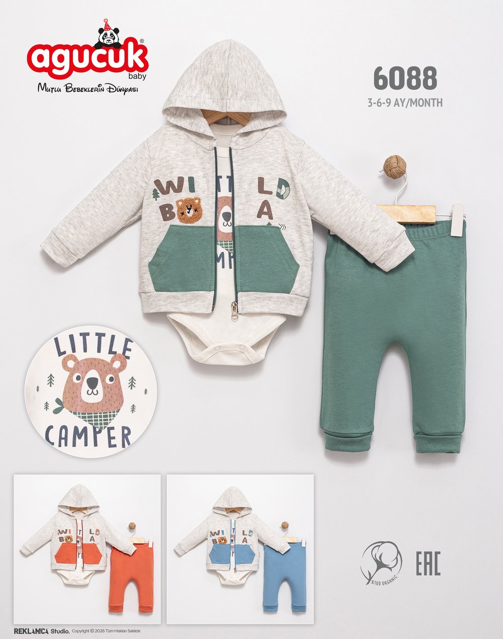 WILD BEAR 3'LÜ TAKIM