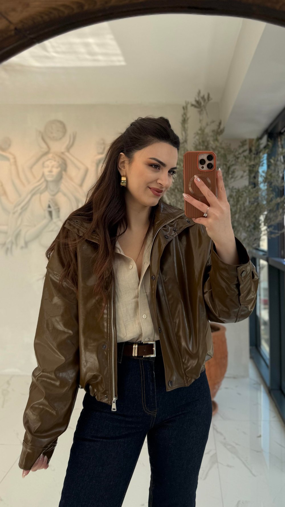 Premium Deri Bomber Ceket
