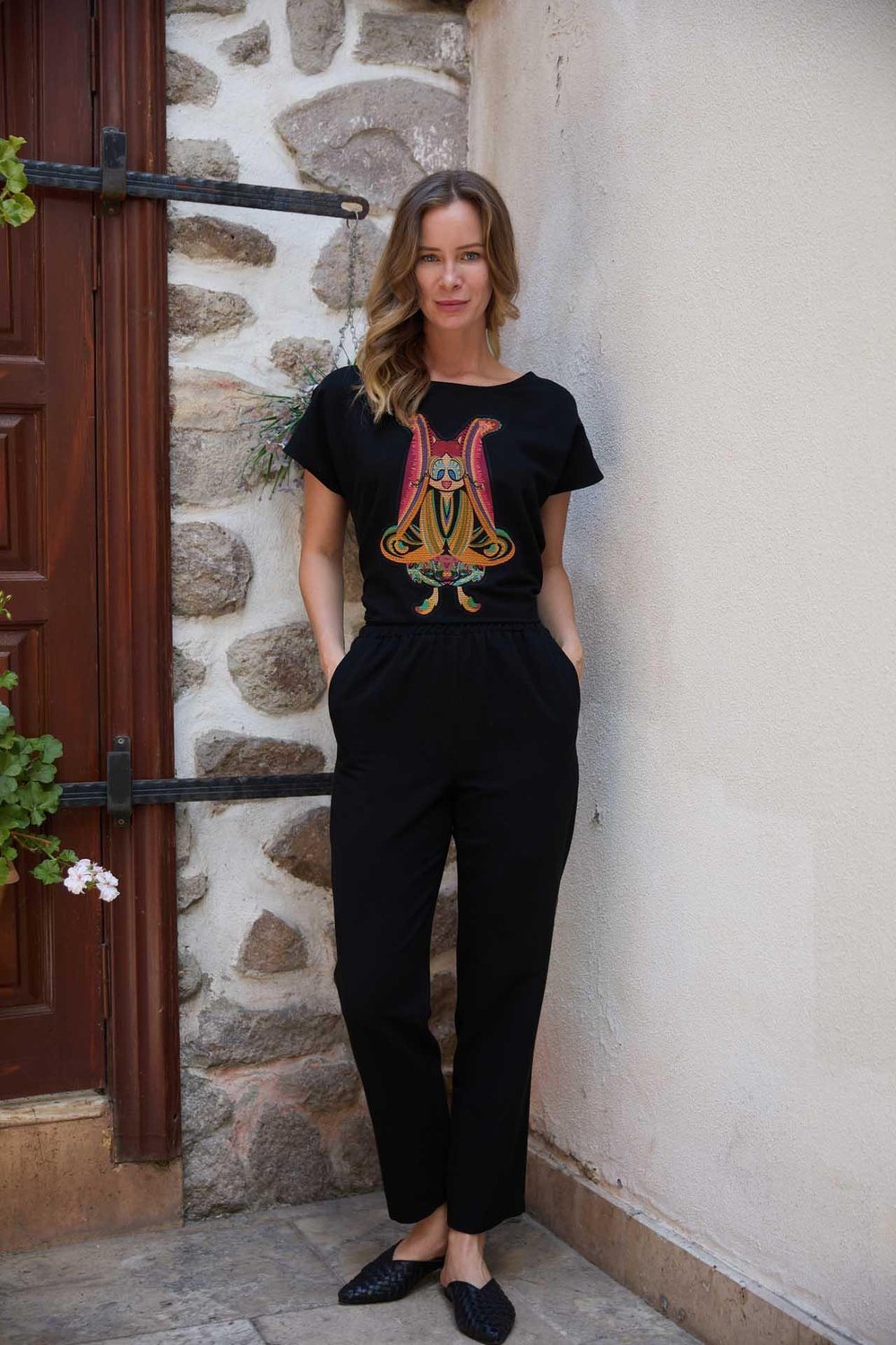 011 KETEN PANTALON SİYAH