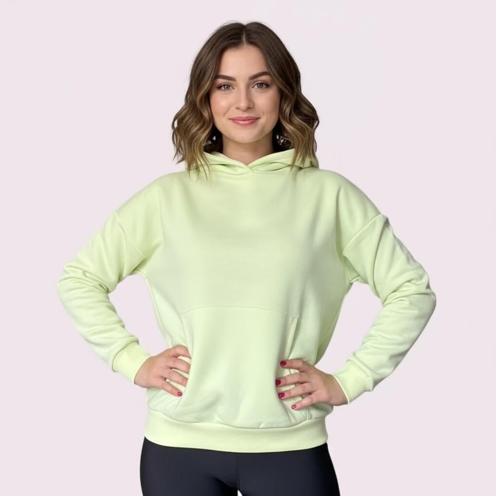 Merlot-Oversize Kanguru Cepli Kapüşonlu Sweatshirt-Sweatshirt