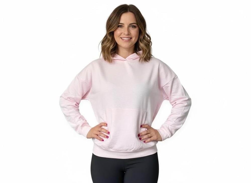Merlot-Oversize Kanguru Cepli Kapüşonlu Sweatshirt-Sweatshirt