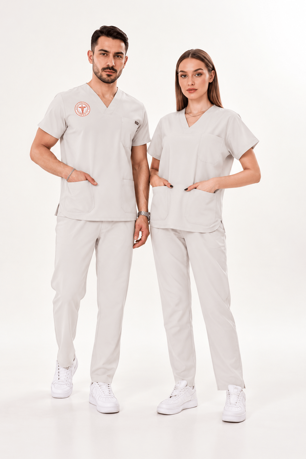 EKRU KADIN SCRUBS TAKIM