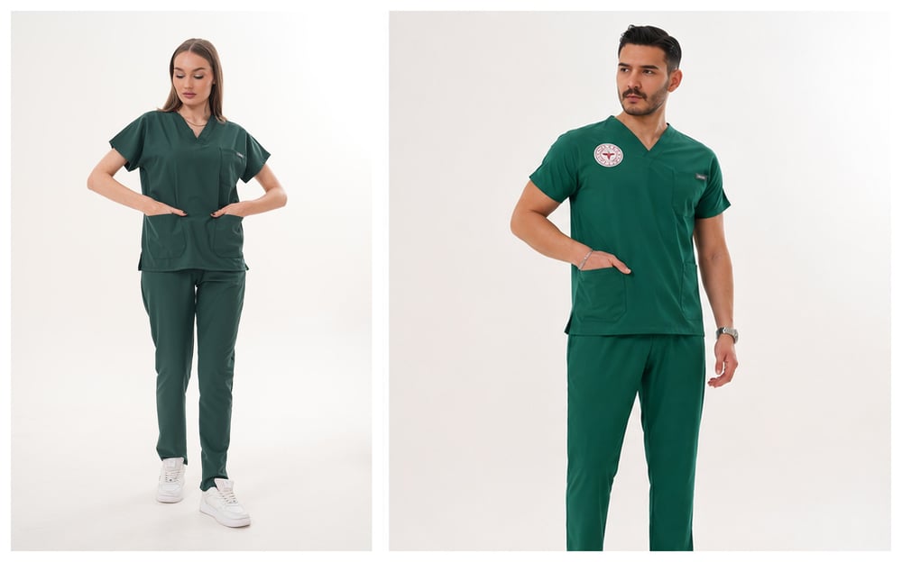 ORMAN YEŞİLİ KADIN SCRUBS TAKIM