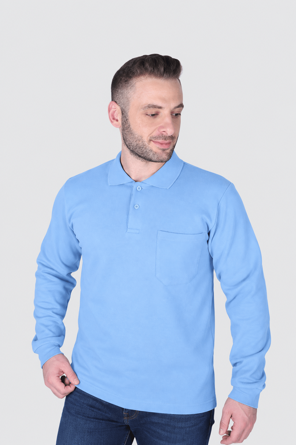 POLO YAKA 2İP OPENEND  PP  SWEATSHİRT
