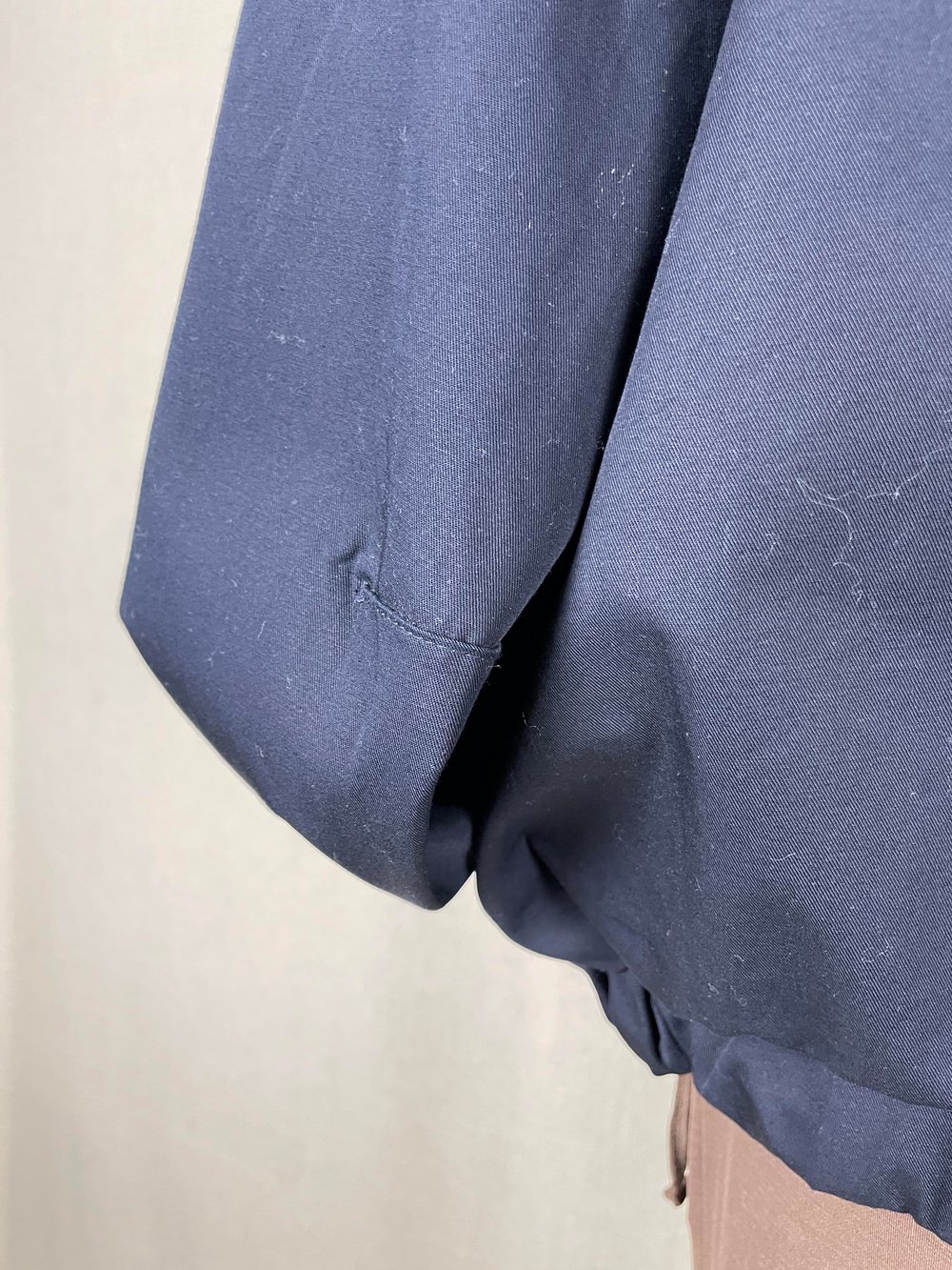 Yakası Deri Oversize Bomber Laci Mont