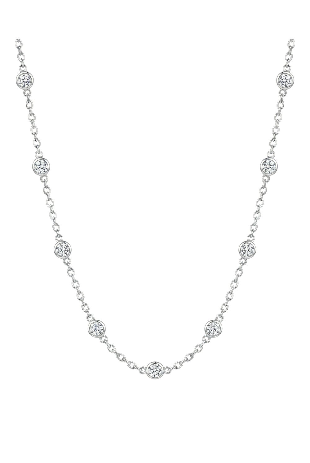 Zirkon Taşlı Tiffany Gümüş Kolye
