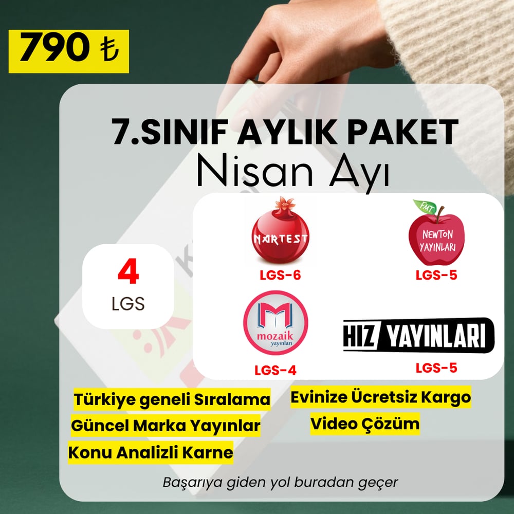 7.SINIF NİSAN AYI AYLIK PAKET