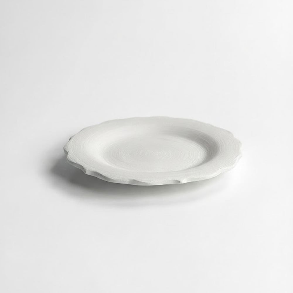 13 Cm Rölyefli Kupa Fincan Tabağı - Seramik Bisküvi