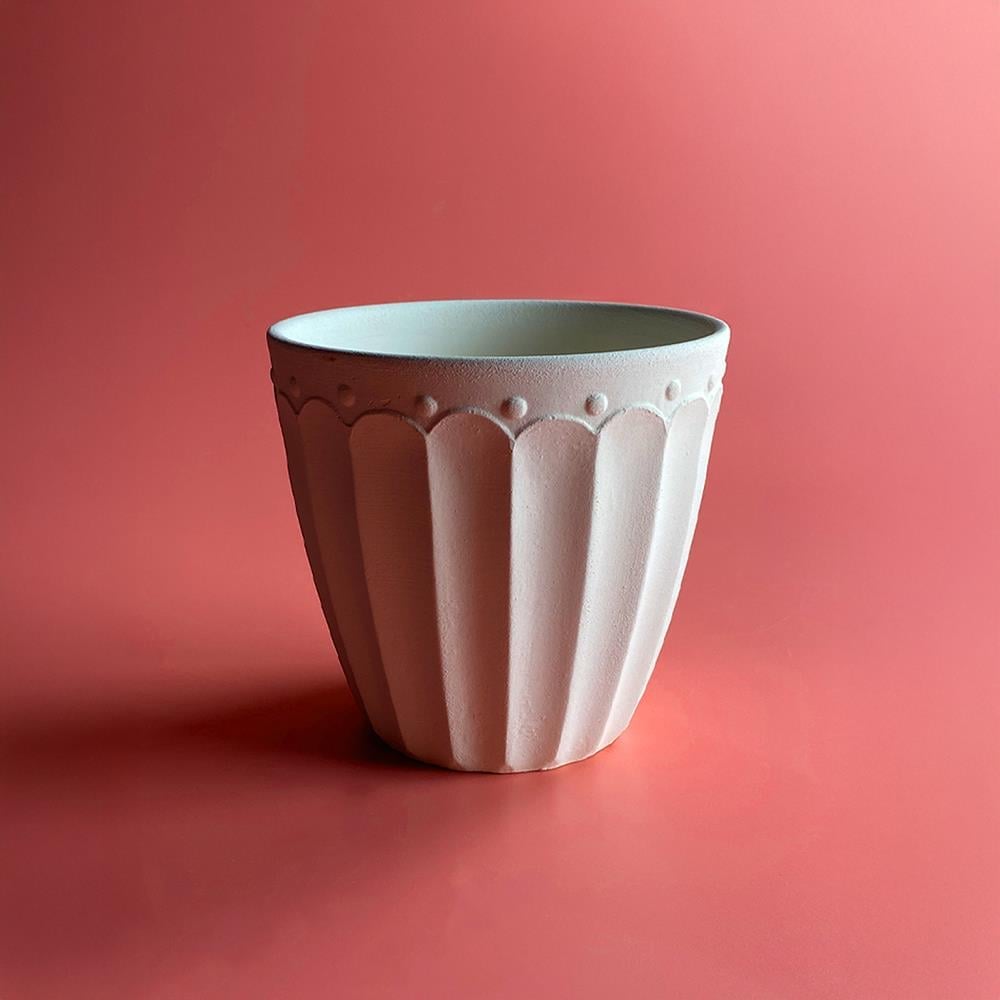 Lotus Saksı - Seramik Bisküvi
