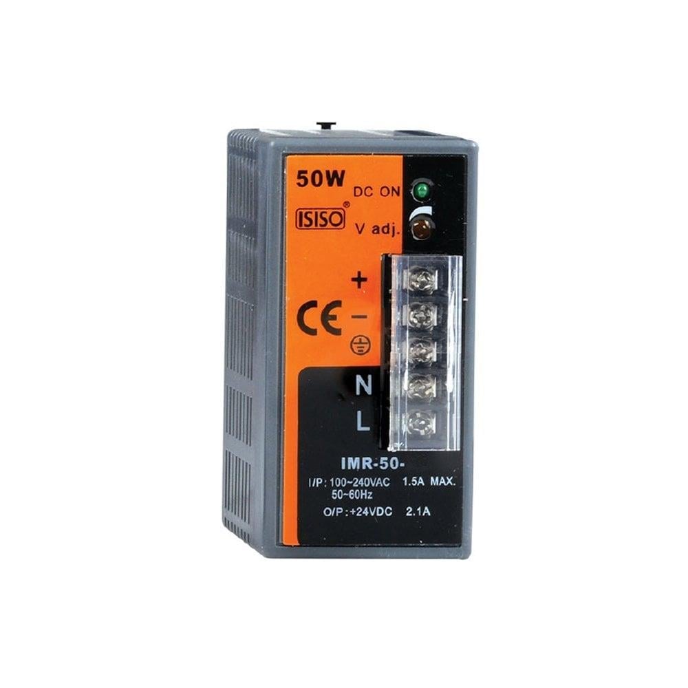 ISISO 50w 5v DC 10a Mini Göstergeli Raya Montajlı Güç Kaynağı