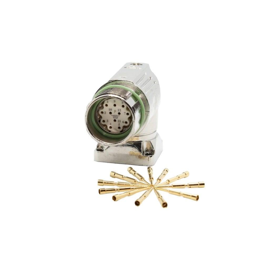 M23 12 Pin Erkek Panel Şase Konnektör - M623-12D Konnektör