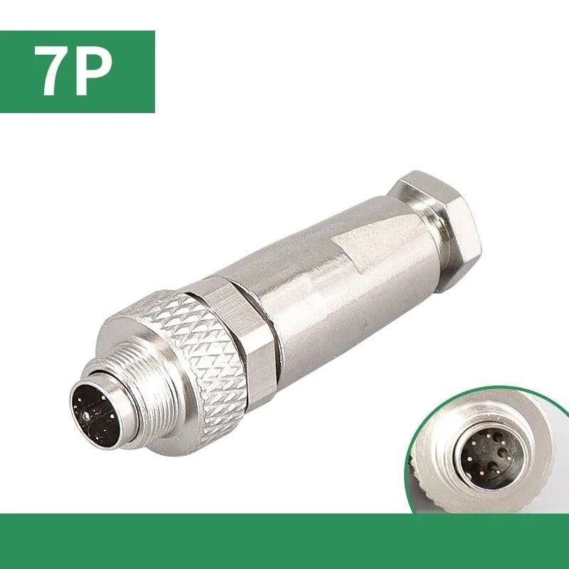 M9 7 Pin Erkek Konnektör - Seyyar Kablo Tipi Konnektör