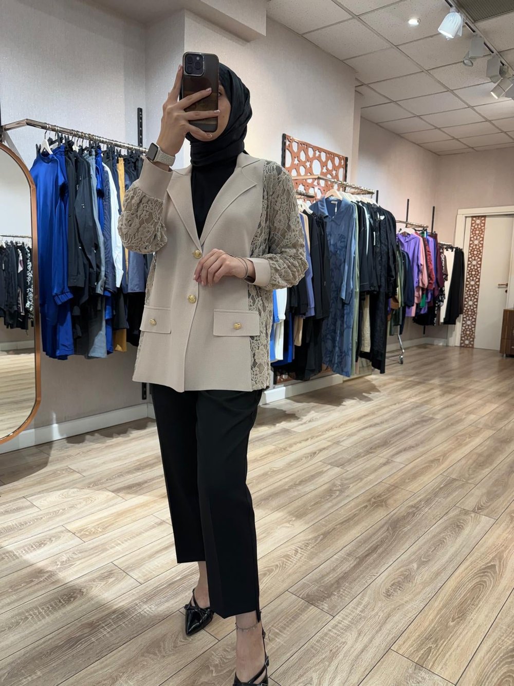 Ghisa Dantel Kumaş Ceket