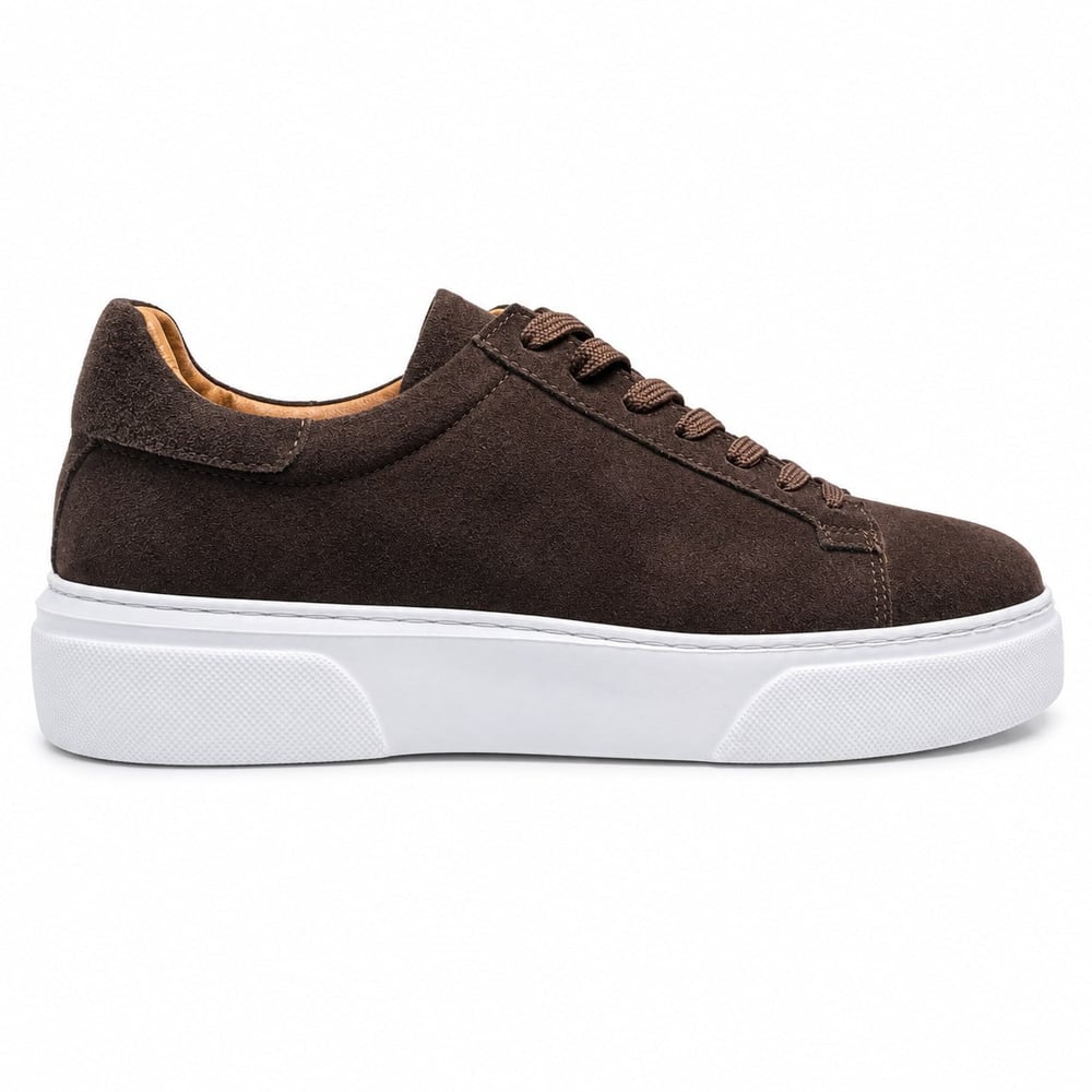 HAKİKİ NUBUK DERİ KAHVERENGİ ERKEK SNEAKER M4755