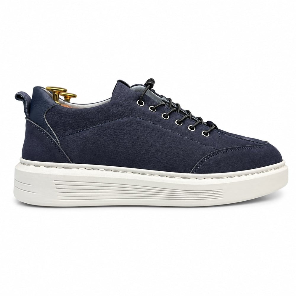 HAKİKİ DERİ LACİVERT ERKEK CASUAL AYAKKABI M4744