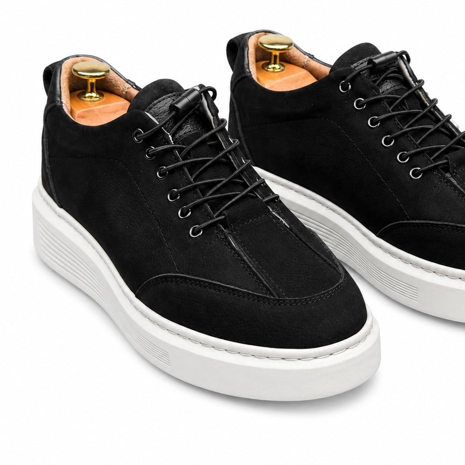 HAKİKİ DERİ SİYAH ERKEK CASUAL AYAKKABI M4743