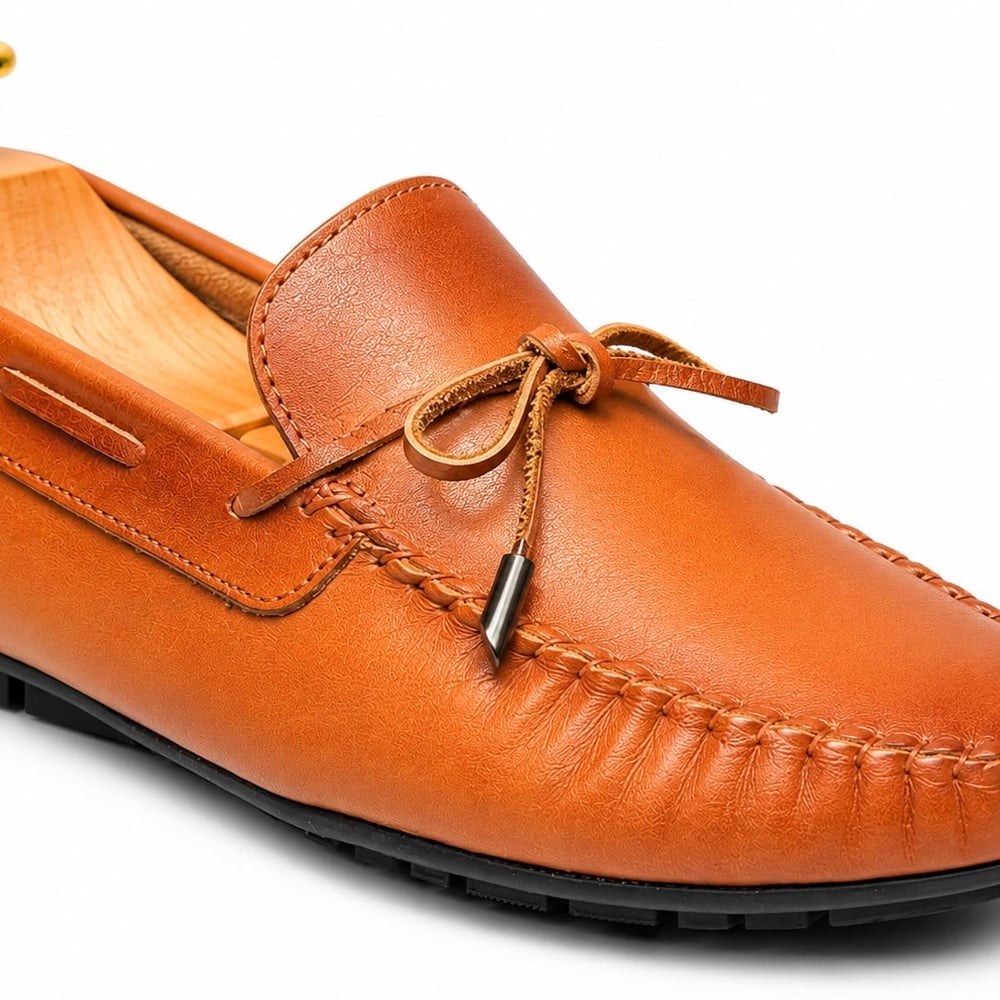HAKİKİ DERİ TABA LOAFER AYAKKABI M1251