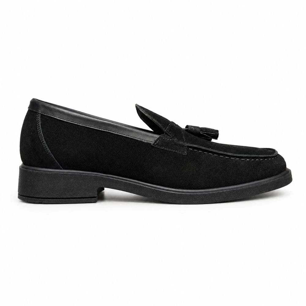 HAKİKİ DERİ PÜSKÜLLÜ LOAFER SİYAH ERKEK KLASİK AYAKKABI M4740