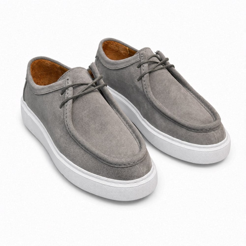 HAKİKİ NUBUK DERİ GRİ ERKEK CASUAL AYAKKABI M4730