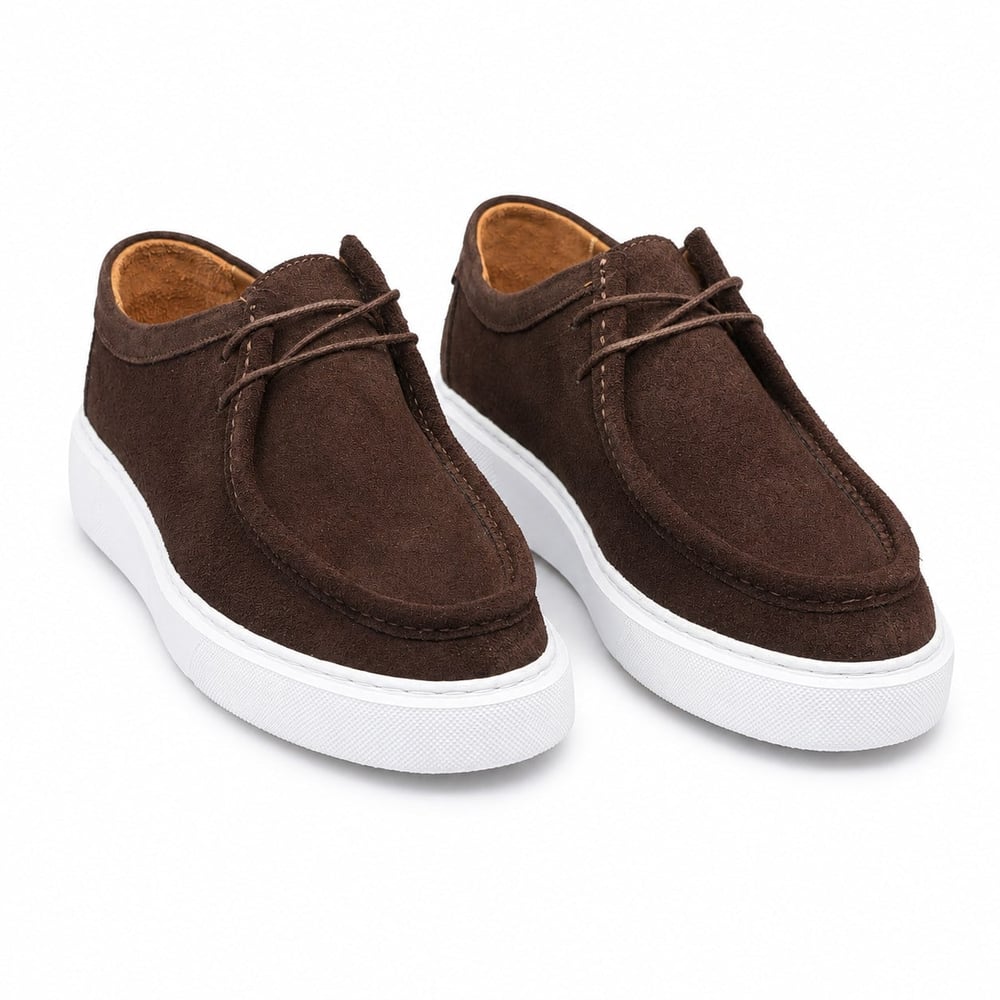 HAKİKİ NUBUK DERİ KAHVERENGİ ERKEK CASUAL AYAKKABI M4732