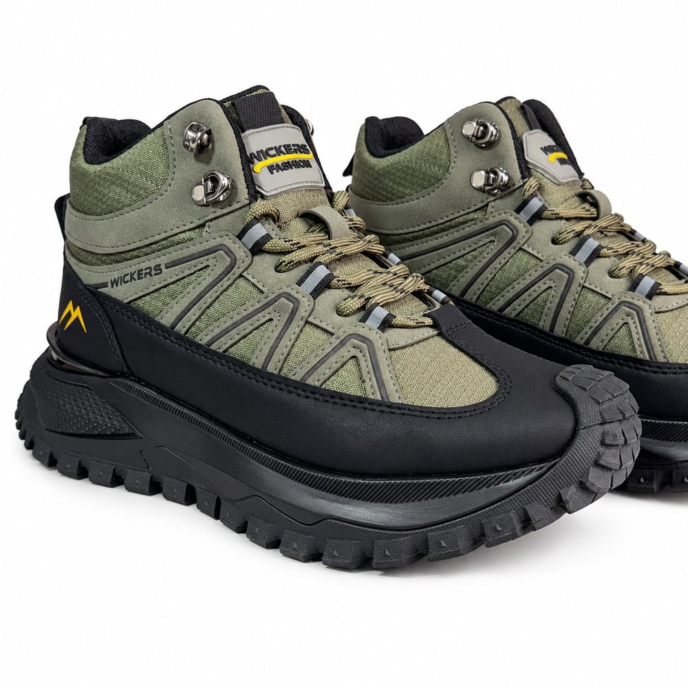 WİCKERS ERKEK HAKİ SİYAH BİLEKLİ OUTDOOR TREKKİNG BOT M8005