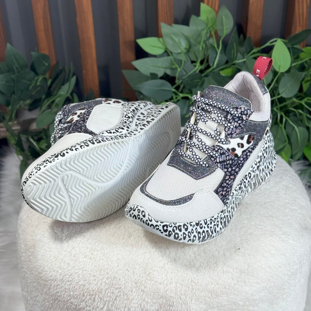 BİLEK LEOPARLI SİMLİ SNEAKERS M1416