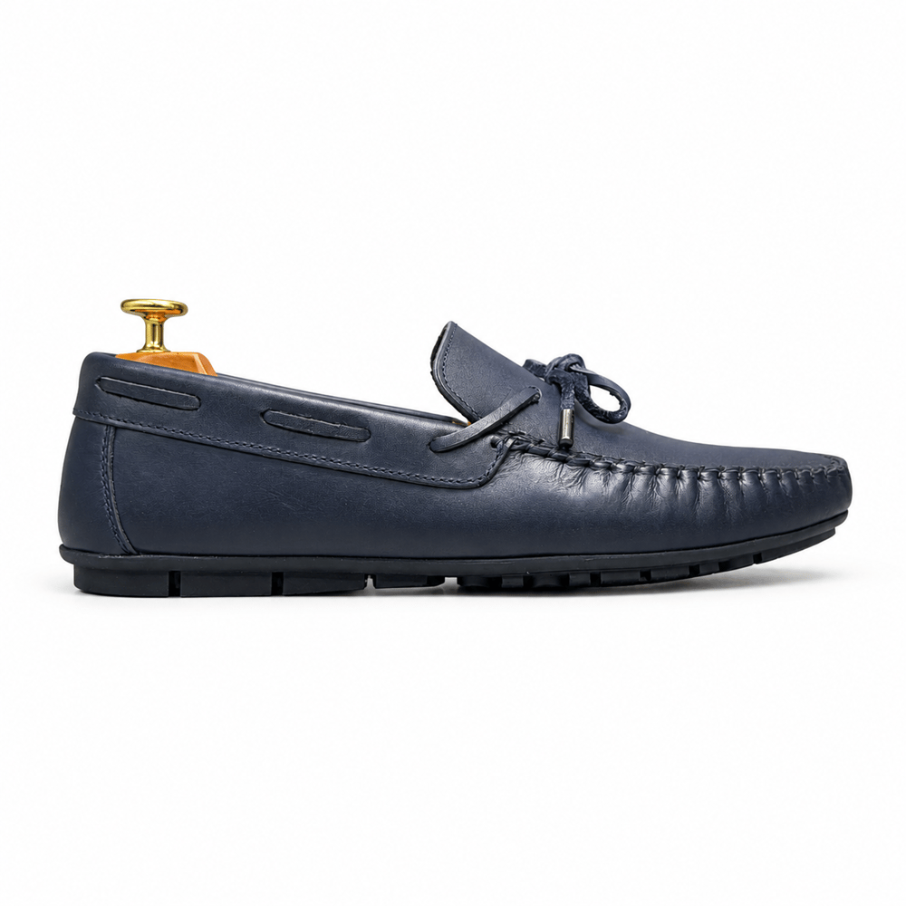 HAKİKİ DERİ LACİVERT LOAFER AYAKKABI M1248