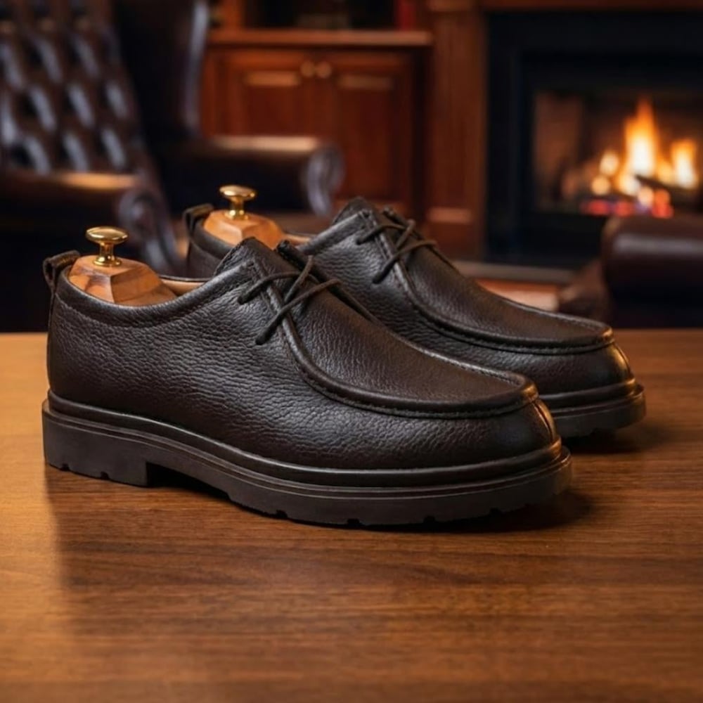 İÇ DIŞ HAKİKİ DERİ MODERN ERKEK KAHVERENGİ CASUAL AYAKKABI M4611