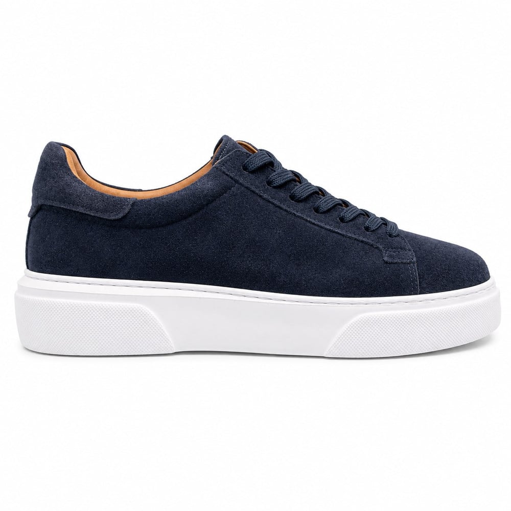 HAKİKİ NUBUK DERİ LACİVERT ERKEK SNEAKER M4753