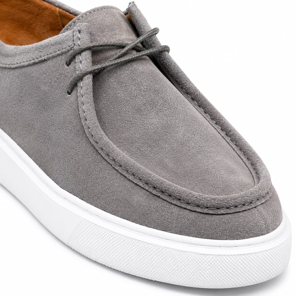 HAKİKİ NUBUK DERİ GRİ ERKEK CASUAL AYAKKABI M4730
