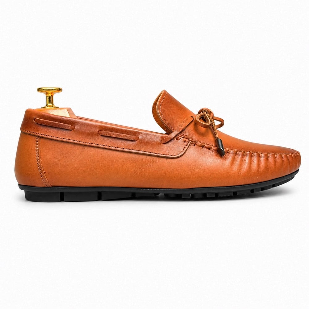 HAKİKİ DERİ TABA LOAFER AYAKKABI M1251