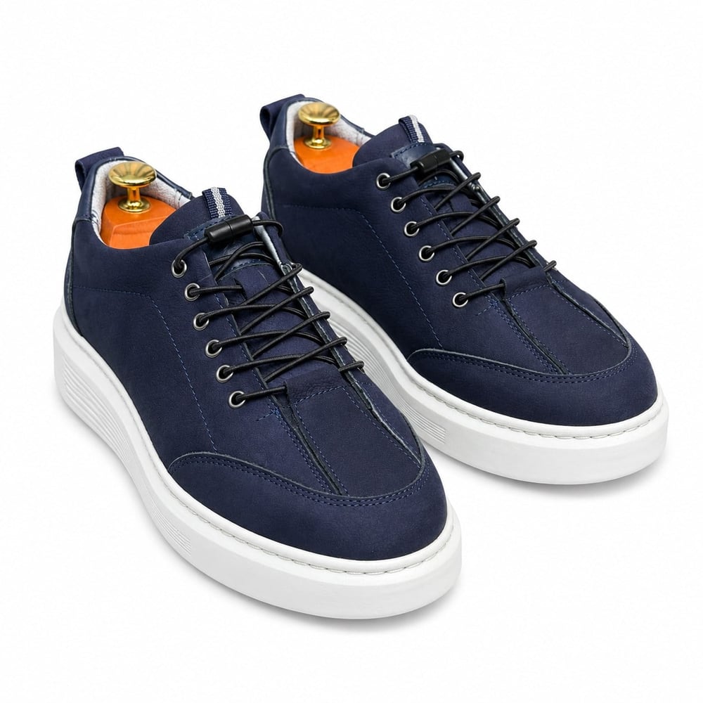 HAKİKİ DERİ LACİVERT ERKEK CASUAL AYAKKABI M4744