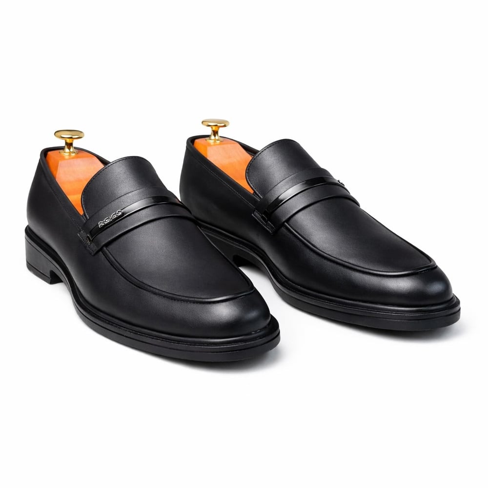 HAKİKİ DERİ LOAFER SİYAH ERKEK KLASİK AYAKKABI M4709