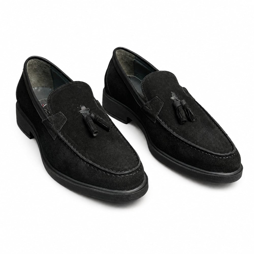 HAKİKİ DERİ PÜSKÜLLÜ LOAFER SİYAH ERKEK KLASİK AYAKKABI M4740