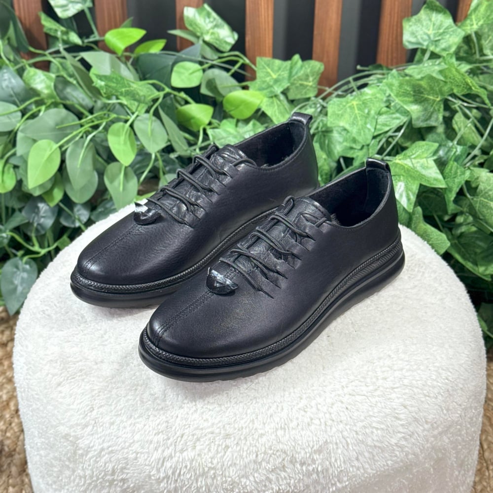 İÇ DIŞ NATUREL DERİ BAĞCIKLI SNEAKERS M1090