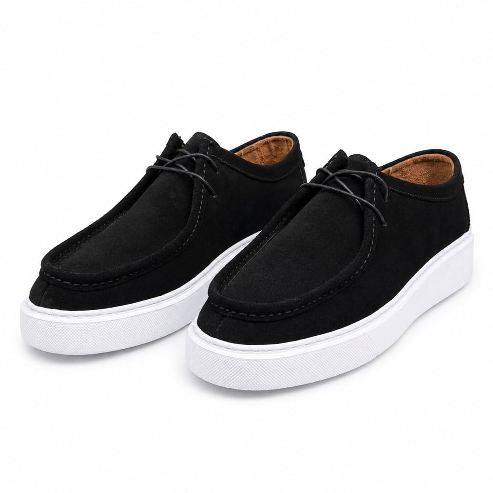 HAKİKİ NUBUK DERİ SİYAH ERKEK CASUAL AYAKKABI M4731