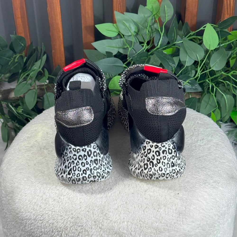 LEOPAR VE SİMLİ DETAYLI SNEAKER M1414