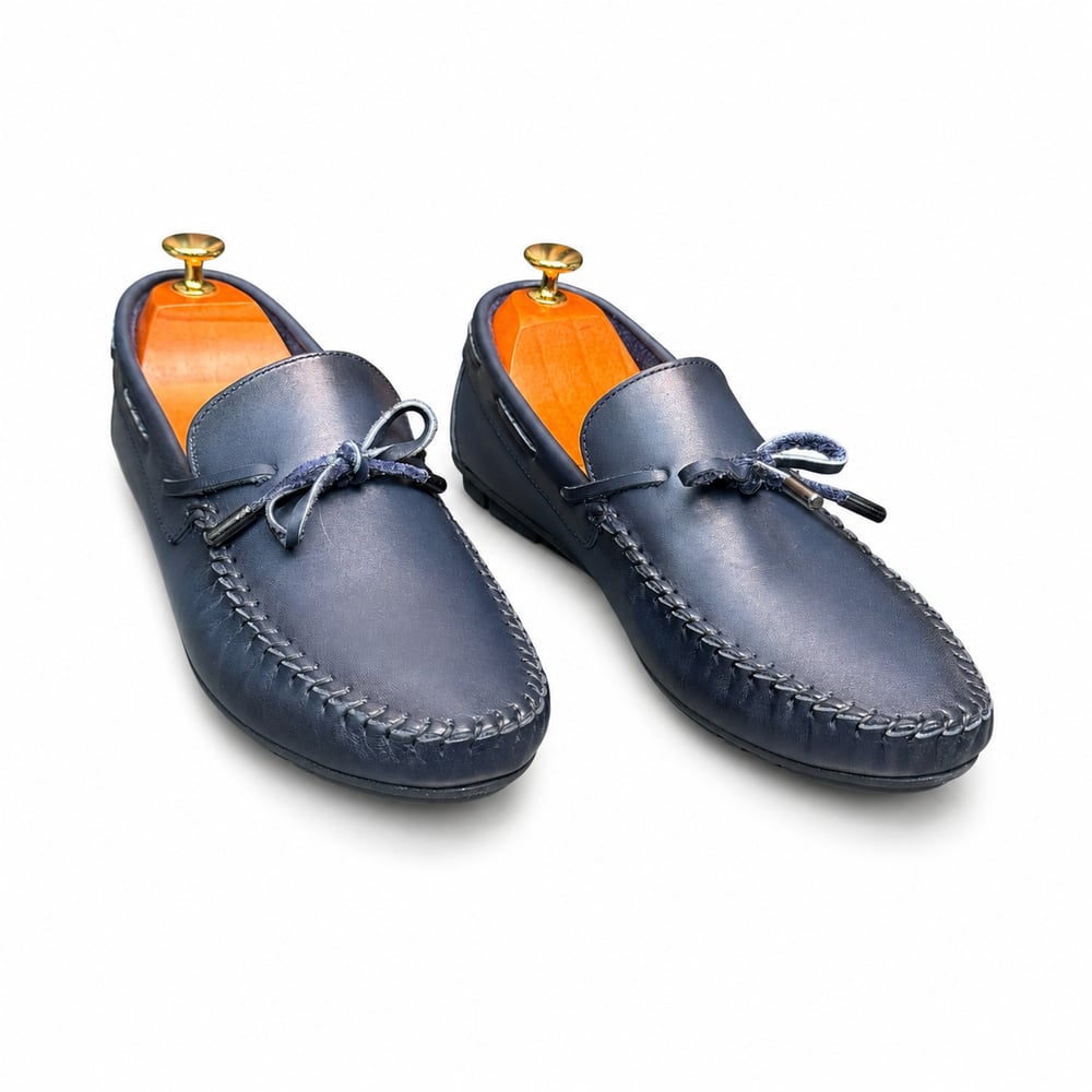 HAKİKİ DERİ LACİVERT LOAFER AYAKKABI M1248