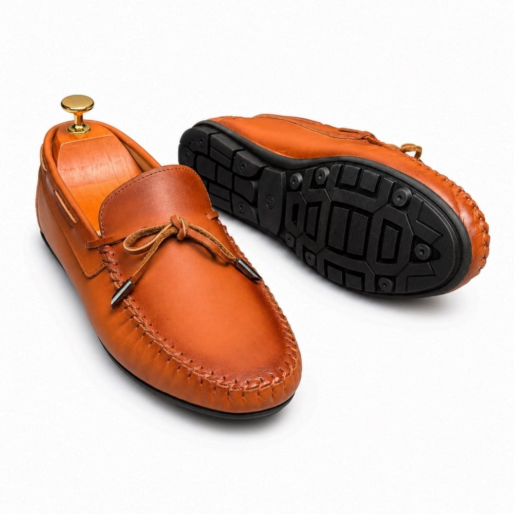 HAKİKİ DERİ TABA LOAFER AYAKKABI M1251