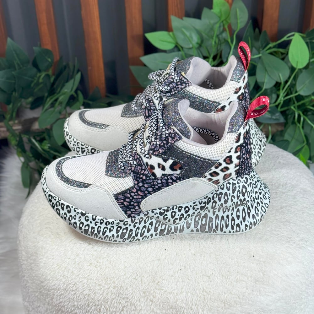 BİLEK LEOPARLI SİMLİ SNEAKERS M1416
