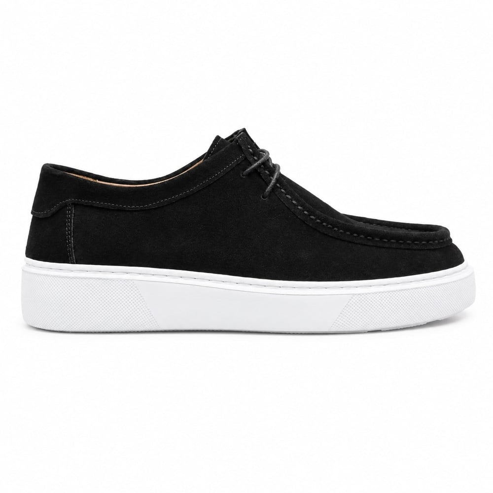 HAKİKİ NUBUK DERİ SİYAH ERKEK CASUAL AYAKKABI M4731