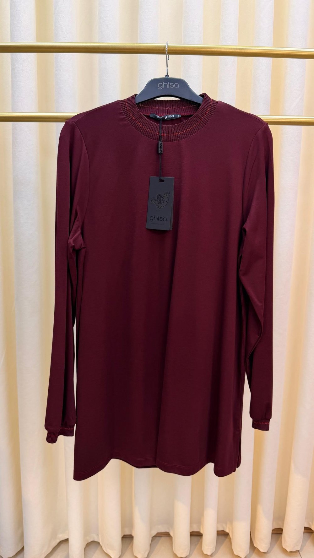 GHİSA UZUN KOLLU  İÇLİK BORDO 4829
