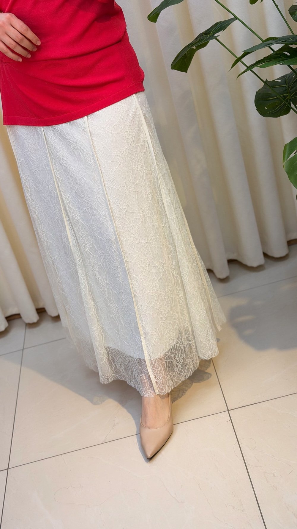 SENTEZ DANTELLİ ETEK 5496 EKRU